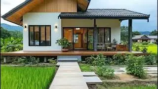 Building a Peaceful Home in Green Rice Fields | Relaxing ASMR Timelapse #asmr  #timelapse #house