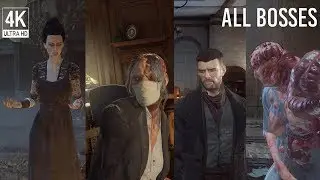 Vampyr &mdash; Все битвы с боссами / Все боссы и концовки (без урона, без HUD) [4K60fps]