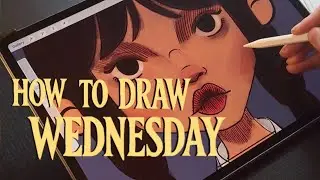 How to Draw Wednesday Addams in Procreate | Cozy Drawing Session