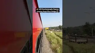 🔥 LHB Kanchanjungha Express crossing Kopai River Bridge 🌉  #shorts #shortvideo #short #shortsfeed
