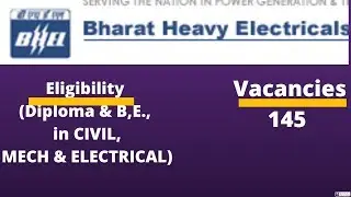 BHEL RECRUITMENT 2019 FOR ENGINEER/EXECUTIVE TRAINEE