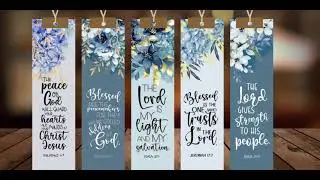 🌸 Set of 11 Printable Bible Verse Bookmarks (PNG, JPG & PDF)