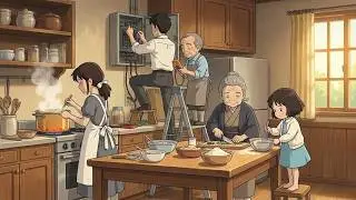 A Calm Morning Interrupted | Power Outage Breakfast in a Quiet Village (Ghibli Style)