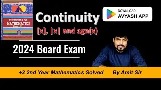 continuity test of modulus function , greatest integer function and signum function with live graph