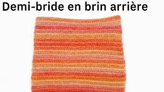 Crochet : rendu du point demi-bride en brin arri&egrave;re #crochet #crocheting #knitting #diy #tricot 