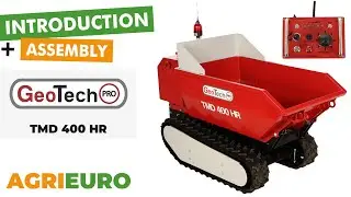 GeoTech-Pro TMD 400 HR wheelbarrow presentation and assembly - Battery and hydraulic tipping