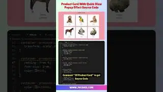 Product Card With Quick View Popup Effect #coding #html #css #javascript #shorts #jvcodes