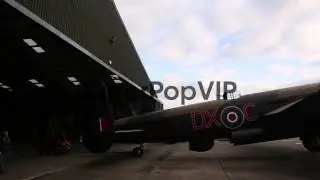 The Lancaster bomber 'Just Jane' is returned to its hanga...