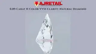 0.89 Carat H Color VVS1 Clarity Natural Diamond #ajretail #naturaldiamond