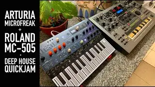 Arturia Microfreak / Roland MC 505 - Deep House Quick Jam