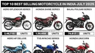 Top 10 Best Selling Motorcycle In India 🇮🇳  ! 2025 #gk #india #viral #trending