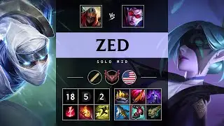 Zed Mid vs Vayne - NA Grandmaster Patch 25.07