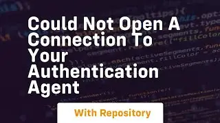 could not open a connection to your authentication agent