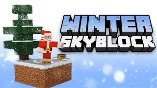 Beating Minecraft Skyblock but it's Christmas!
