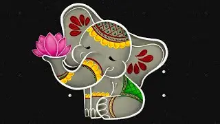 Beautiful daily kolam 5*3 dots 🌸 Cute Elephant Rangoli 🐘 Simple muggulu designs with dots | Rangoli