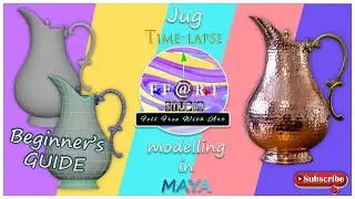 3D Modeling a Jug in Maya for Beginners (Time-lapse version) I Using Curves and NURBS surfaces