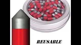Reusable .22 Pellet PowerShot LEAD FREE Steel Pellet . Watch shooting through steel, unlike Lead.