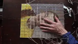 Removing the Graticola from oil portrait by Andrew S. Conklin