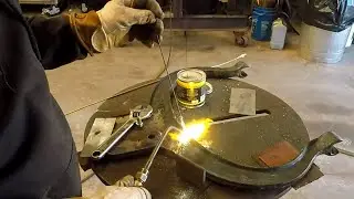Welding a cast iron bell yoke