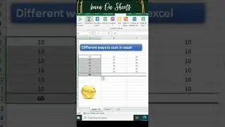 #sum in excel sheet #sum of cells #keyboardshortcuts #excel #msoffice #learnonshorts