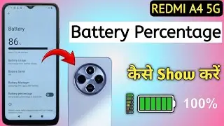 Redmi A4 5g Battery Percentage Show || How To Show Battery Percentage On Redmi A4 5g