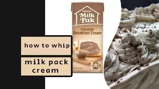 How to whipped perfect milk pack cream | milk pack whipping cream by cooking with azra