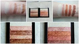 Makeup Revolution Shimmer Bricks Review - Radiant and Rose Gold + Swatches