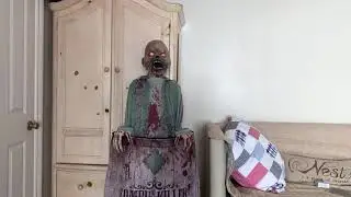 Spirit Halloween moonshine barrel zombie