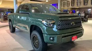 Checkout this 2021 Army Green Toyota Tundra TRD Sport with tasteful mods!