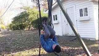 Gymnastics Ring Front Lever Tuck Row