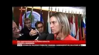 EUNAVFOR MED HR VP Mogherini visits EU OHQ   SKYTG24 24Sept2015