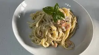 Cucina in silenzio Tagliatelle con Trota salmonata e salmone affumicato 