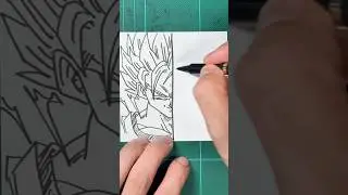 Goku vs Vegeta 2 #drawing #goku #vegeta #dragonballz #dragonball #shorts