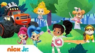 Princess Knight 👑Music Remix w/ Nella, PAW Patrol, Blaze, Shimmer and Shine & More | Nick Jr.