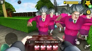 Scary Teacher 3D - Playing Against Many Miss T Clones Invasion - New Update New Levels Gameplay