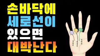 손바닥에 세로손금이 있으면 대박난다/죽을 때까지 절대 돈이 끊기지 않는 손금/돈복있는 손금/손금으로 운명을 알 수 있다/ 말년에 돈복있는 손금/횡재운 있는 손금/대박나는 부자손금/