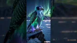 Glowing Arctic Falcon &ndash; Nature&rsquo;s Real-Life Fantasy! 🦅✨ #shorts  #birds #nature #oiseau #aibirds