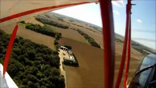 DE HAVILLAND TIGER MOTH CARRYING GO PRO HD AND # KEYCHAIN CAM,WIDESCREEN.