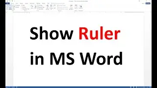 show ruler in word document