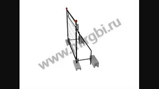 Сигнальное ограждение 1АП с подпорками и освещением