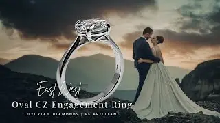 Oval cubic zirconia engagement ring | Oval cz ring | Luxuria Diamond simulant rings
