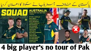 Australia t20 squad for Pakistan t20 series 2026