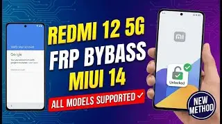 Redmi 12 5g Miui14 Frp Bypass  | Google Account Verification Fix Hindi