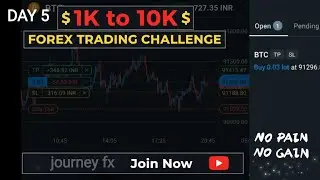 Day 5 Profit 🤑 | ₹1000 ➝ ₹10,000 Forex Challenge | Finally Green