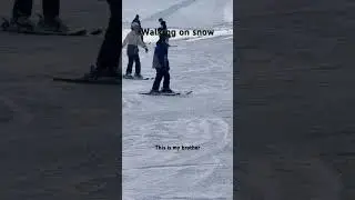 Walking on snow featuring Stefan the snow walker #snow #skiing #ski