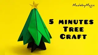 How to make origami paper tree | Easy 5 minute craft @madebymagic1866 
