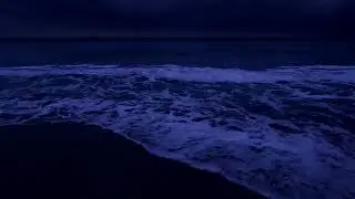 Fall Asleep With Surreal Waves Rolling Slowly Through The Night, Deep Sleeping With Ocean Sounds