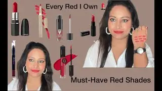 All My Red Lipsticks &ndash; Swatches & Faves! ❤️|Must Have Shades For Indian Skintones | ArtistrySandhya