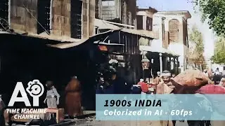 1900s Rare footage of India [ #shorts  AI Colorized | Enhanced 60fps ]