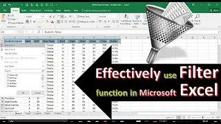 Ms Excel | Effective Use of Filter Function | Session 3